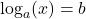 \[ \log_a(x) = b \]