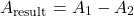 \[ A_{\text{result}} = A_1 - A_2 \]