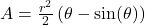 A = \frac{r^2}{2} \left( \theta - \sin(\theta) \right)