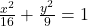 \frac{x^2}{16} + \frac{y^2}{9} = 1