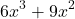 \[ 6x^3 + 9x^2 \]