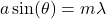 \[ a \sin(\theta) = m\lambda \]