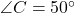 \angle C = 50^\circ