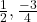 \frac{1}{2}, \frac{-3}{4}