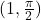 (1, \frac{\pi}{2})