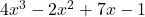 4x^3 - 2x^2 + 7x - 1