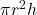 \pi r^2 h