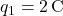 q_1 = 2 \, \text{C}